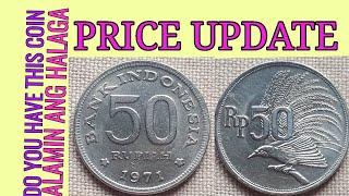 50 RUPIAH 1971 INDONESIA COIN VALUE