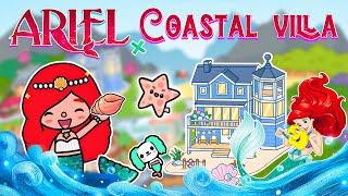 Aesthetic Coastal Villa Beach House‍️🫧Decorate Cute Apartment For Ariel  Toca Boca House Ideas