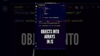  Convert JS Objects into JS Arrays with just one line of code! #shorts #javascript #programming