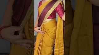 Cotton saree draping tutorial ️ easy tips fir beginners #sarees #fashion