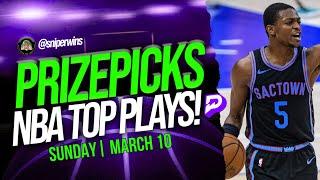 NBA PRIZEPICKS TODAYSUNDAY PROPS PICKSTOP PLAYS FOR 3/10/24#nba #basketball #prizepicks