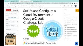 Set Up and Configure a Cloud Environment in Google Cloud: Challenge Lab || #qwiklabs || #GSP321