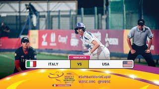 Highlights | Game 8 Italy vs USA | 2024 WBSC Women’s Softball World Cup - Finals