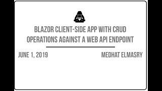 Blazor client-side app with CRUD operations against a Web API endpoint