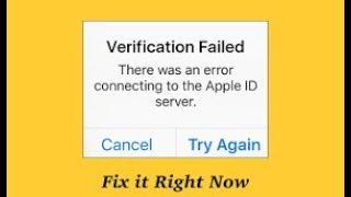 How to fix verification failed there was an error connecting to the Apple ID Server