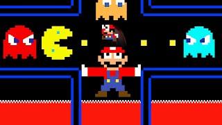 Mario and Tiny Mario's Pacman Maze