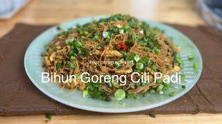 Bihun Goreng Cili Padi. Bahan Semua Simple Jer Tapi Sedap.