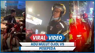 Viral Adu Mulut Driver Ojol Vs Pesepeda, Tak Terima Jalur Sepeda Dihalangi