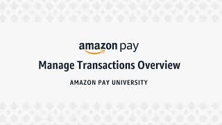 Manage Transactions Overview