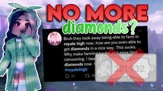 NO MORE DIAMONDS.. farming is GONE? | Royale High Update 2022