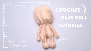 Amigurumi no sew crochet doll base | Basic doll tutorial