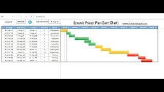 Dynamic Project Planner (Gantt Chart) Part-1