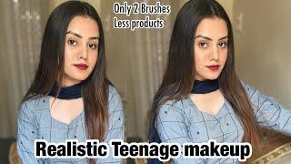 Teenage Makeup look / Realistic makeup for teenagers with less products / kp styles