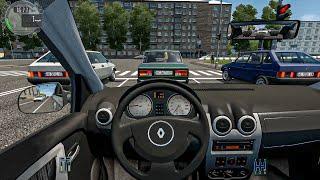 Renault Logan Light Tuning | City Car Driving [Steering Wheel] - Fast Driving