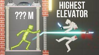 People Playground vs Melon Playground in The Highest Elevator - People Playground 1.26 beta
