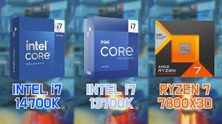 INTEL i7 14700K vs 13700K vs RYZEN 7 7800X3D with RTX 4090 (7 Games / FHD / 1080p)