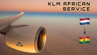 KLM Boeing 777 to Ghana + Business Lounge  Amsterdam to Accra  [FULL FLIGHT REPORT]