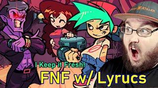 Friday Night Funkin' but with lyrics | FNF: FUNKADELIX DEMO (FNF Mod) (BF/GF vs Daddy) REACTION!!!