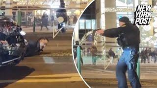 Moment German Christmas market attack suspect is arrested