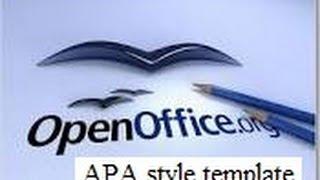 APA style basic formatting (title page and running head in OpenOffice)