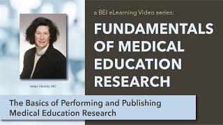 The Basics of Performing and Publishing Medical Education Research