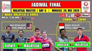 Jadwal Final Malaysia Master 2024 Hari Ini ~ RINOV/PITHA vs MALAYSIA ~ AXELSEN vs LEE ZII JIA