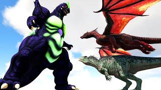 SUPER GODZILLA vs. SAVAGE ACRO/DRAGON/DODOREX and Various | ARK Kaiju Battle 