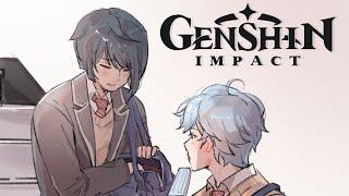 Modern AU Chongyun x Xingqiu - [Genshin Impact Comic Dub]