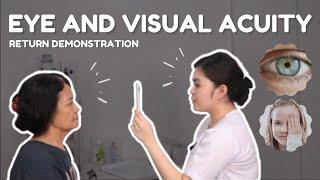 EYES AND VISUAL ACUITY ASSESSMENT  l RETURN DEMONSTRATION (student nurse)