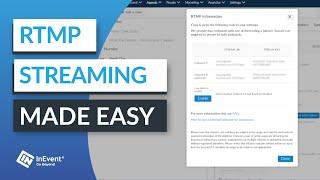 RTMP streaming made easy on InEvent