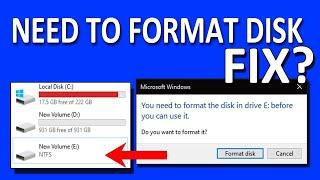 How to fix You need to format the disk before you can use it