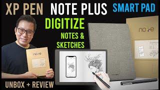 XP Pen Note Plus Unbox + Review + Draw +  Write + Digitize