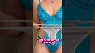 Seamless micro thong range lingerie try on haul #short