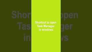 Win7 Shortcut task manager #windows7 #windows