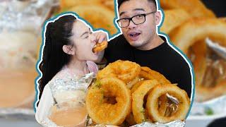 I Cooked ONION RINGS For My Wife For The First TIme