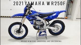 2021 YAMAHA WR250F new bike UNCORKING!