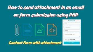 How to send attachment in an email on form submission using PHP
