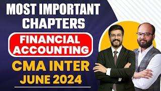 Most Important Chapters Financial Accounting | CMA Inter June 24 | How to Prepare Paper 6 CMA Inter