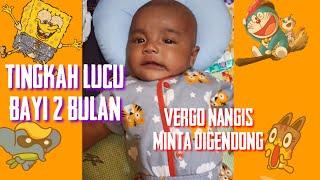 Lucunya Bayi 2 Bulan , Nangis Minta digendong