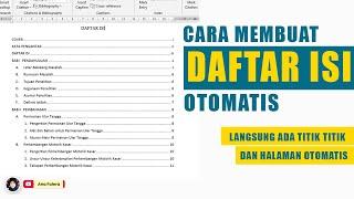 CARA MEMBUAT DAFTAR ISI OTOMATIS