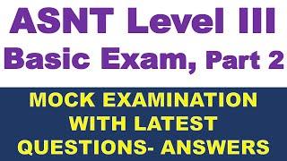 Part  2-Mock Examination for ASNT level 3 Basic Exam