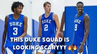 Cooper Flagg, Isaiah Evans, & Khaman Maluach FIRST SCRIMMAGE WITH DUKE