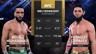 БЕЛАЛ МУХАММАД VS ХАМЗАТ ЧИМАЕВ UFC 5 CPU VS CPU