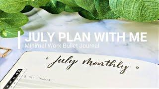 Plan with Me | Minimal Bullet Journal Set-up for Work