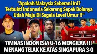 Timnas Indonesia U16 Mengilaa!! menang Telak Ke Atas Singapura 3-0 #indonesiavssingapura