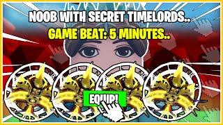 NOOB with SECRET TIME LORDS *NO GAMEPASSES* BEATS CLICKER SIMULATOR IN 5 MINUTES! - ROBLOX