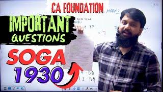 Important Question of Sale of Goods Act 1930 CA Foundation I CA Foundation business Law Imp Question