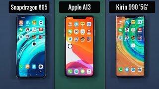 Snapdragon 865 VS Apple A13 VS Kirin 990 - SPEED COMPARISON