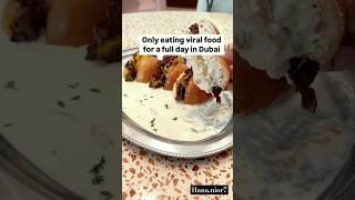 Eating viral food All Day#shortsfeed #viralfood#trendingshorts#dubaifood #goviral#dubaichocolate