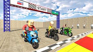 Bike Race Challenge With Motu Patlu in Indian Bike Driving 3D 